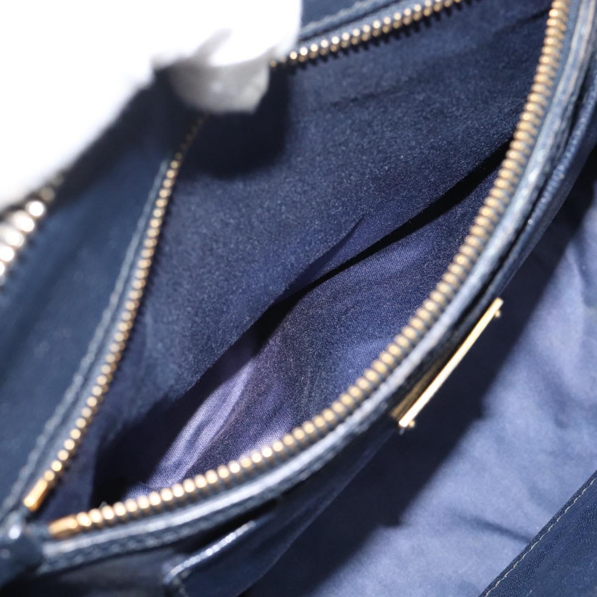 Miu Miu Hand Bag Leather 2way Blue Gold Auth 190650