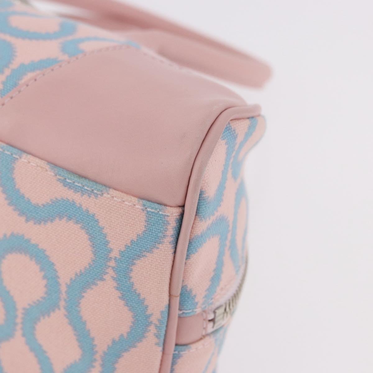Vivienne Westwood Hand Bag Canvas Pink Silver Auth 190655A