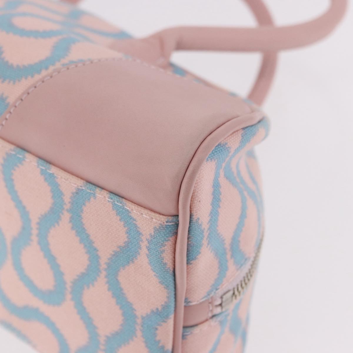 Vivienne Westwood Hand Bag Canvas Pink Silver Auth 190655A