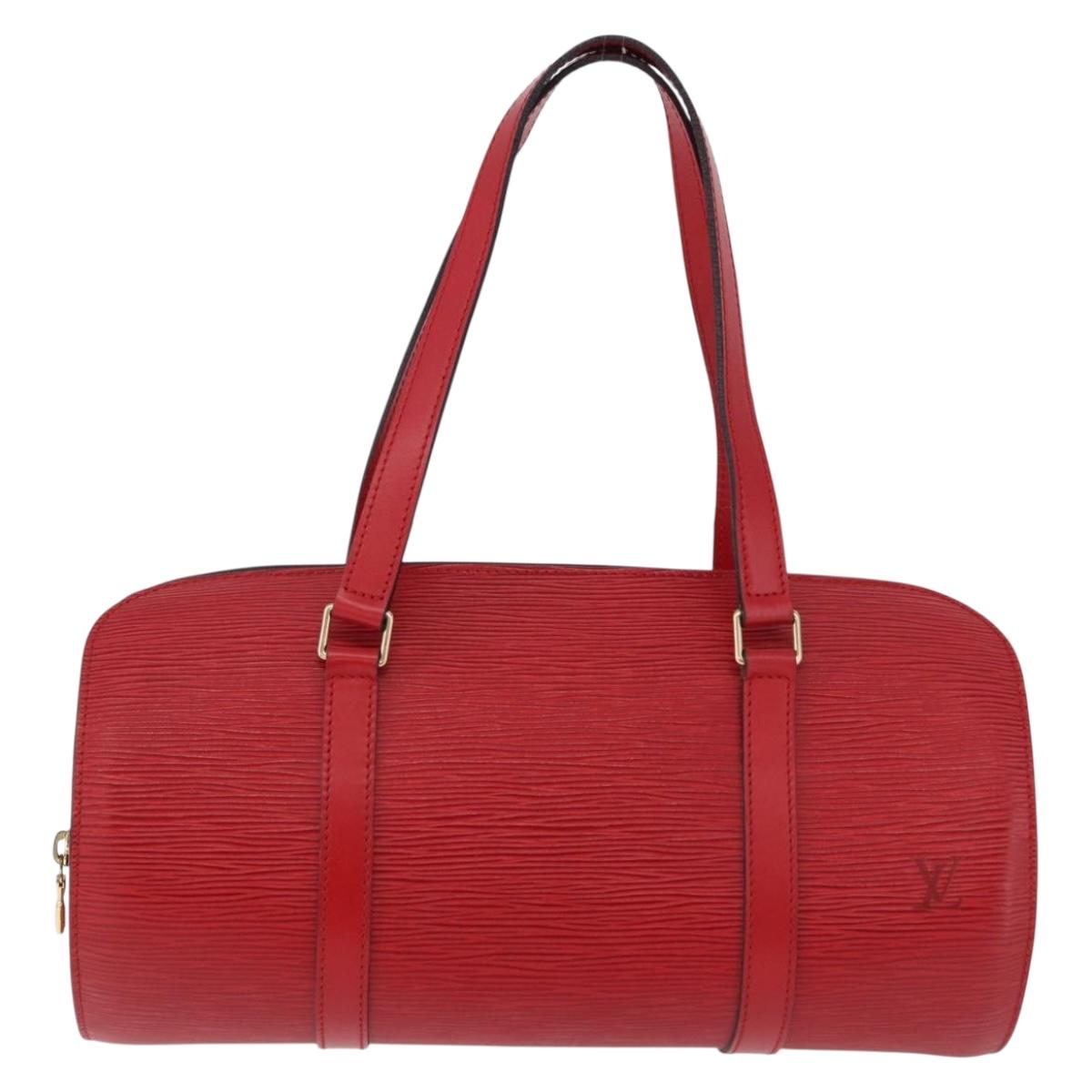 LOUIS VUITTON Epi Soufflot Hand Bag Red M52227 LV Auth 190657V