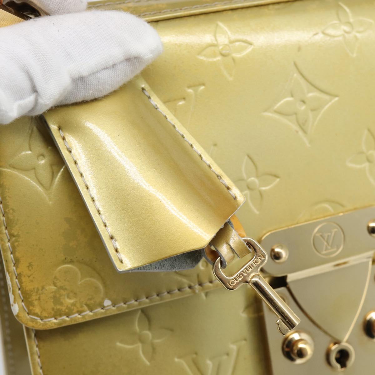 LOUIS VUITTON Monogram Vernis Spring street Hand Bag Gris M91029 LV Auth 190661