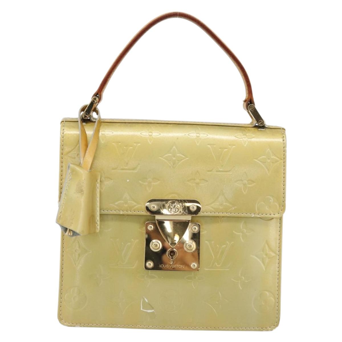 LOUIS VUITTON Monogram Vernis Spring street Hand Bag Gris M91029 LV Auth 190661
