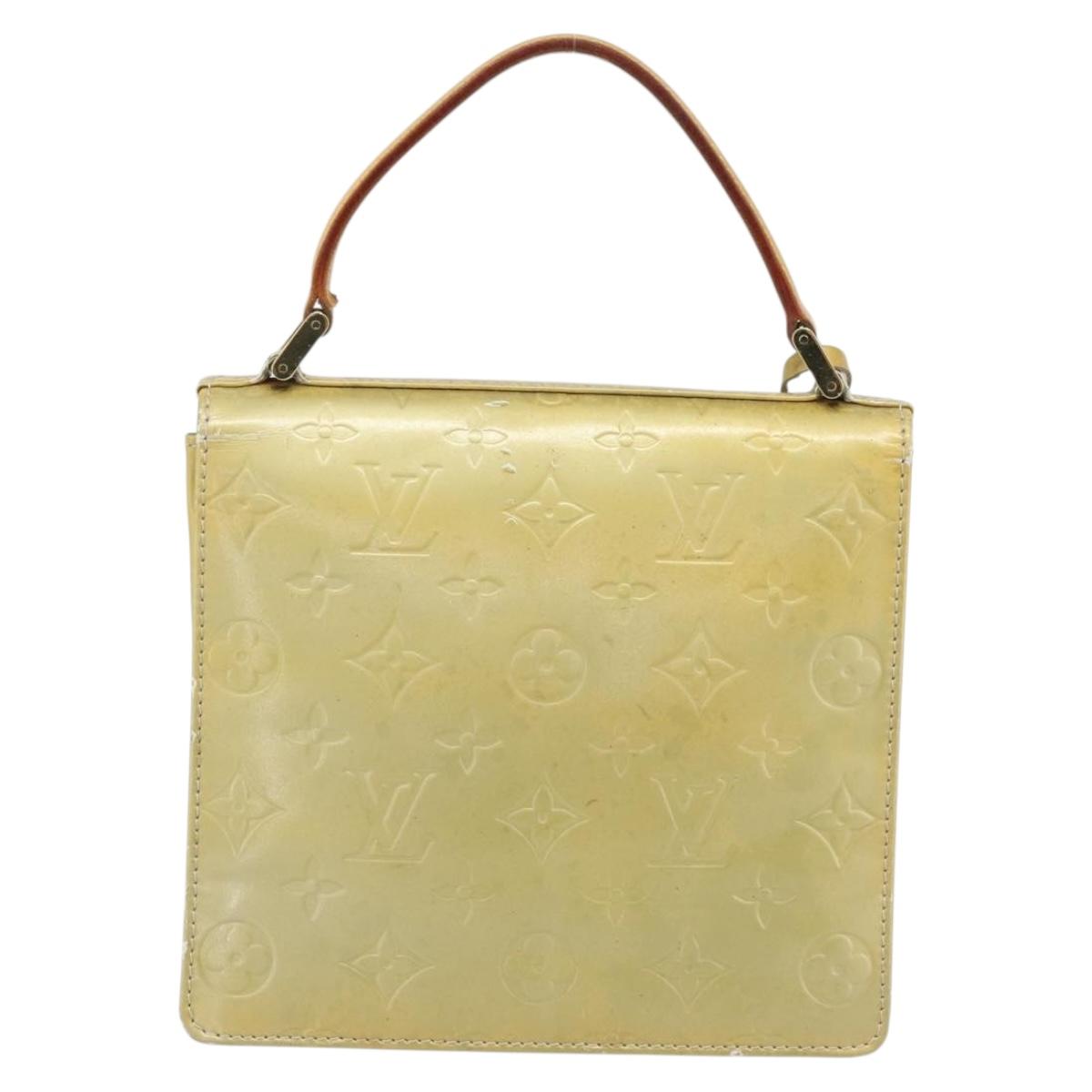 LOUIS VUITTON Monogram Vernis Spring street Hand Bag Gris M91029 LV Auth 190661