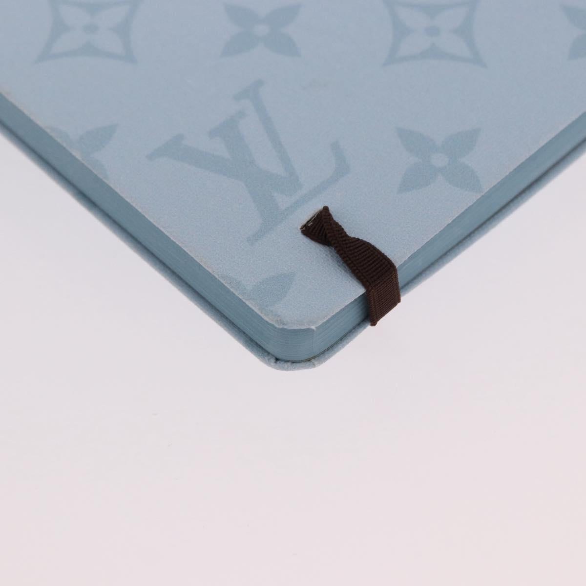 LOUIS VUITTON Notebook MM Jane Note Cover Light Blue GI1119 LV Auth 190665M