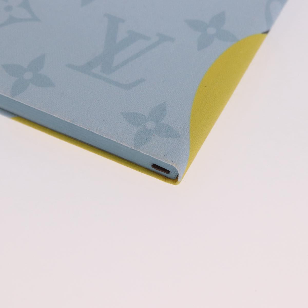LOUIS VUITTON Notebook MM Jane Note Cover Light Blue GI1119 LV Auth 190665M