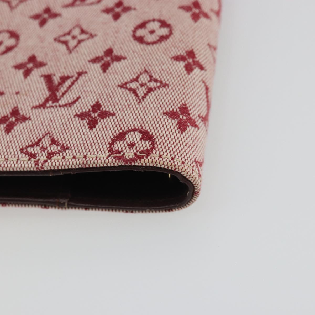 LOUIS VUITTON Monogram Mini Agenda PM Planner Cover Red R20912 LV Auth 190666