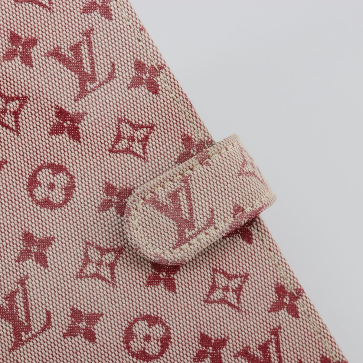 LOUIS VUITTON Monogram Mini Agenda PM Planner Cover Red R20912 LV Auth 190666