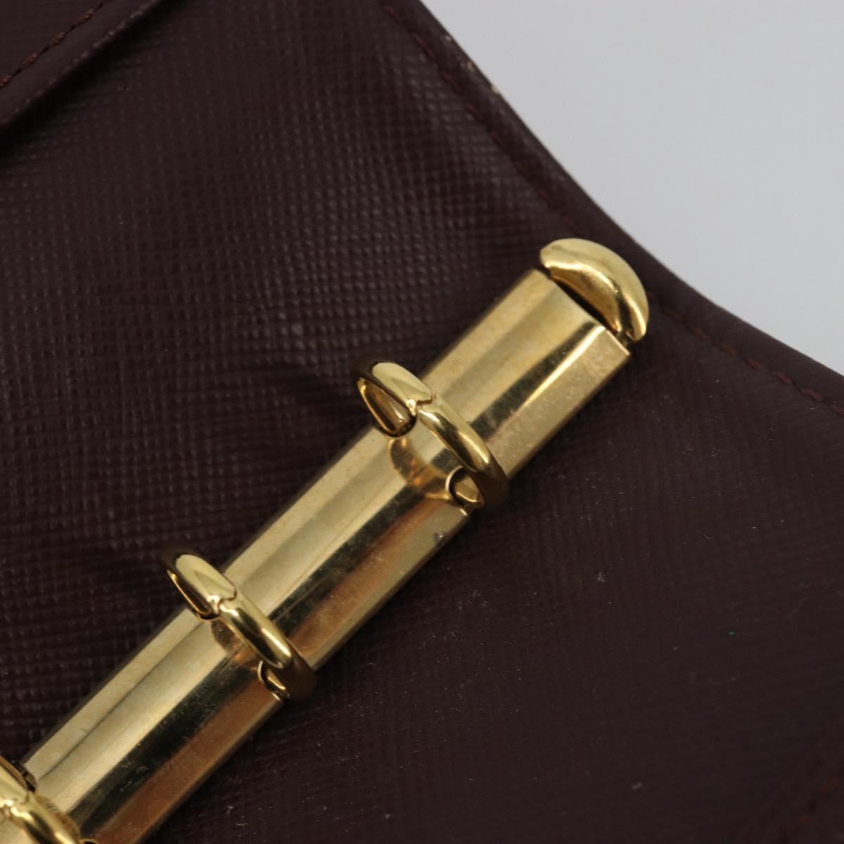 LOUIS VUITTON Monogram Mini Agenda PM Planner Cover Red R20912 LV Auth 190666