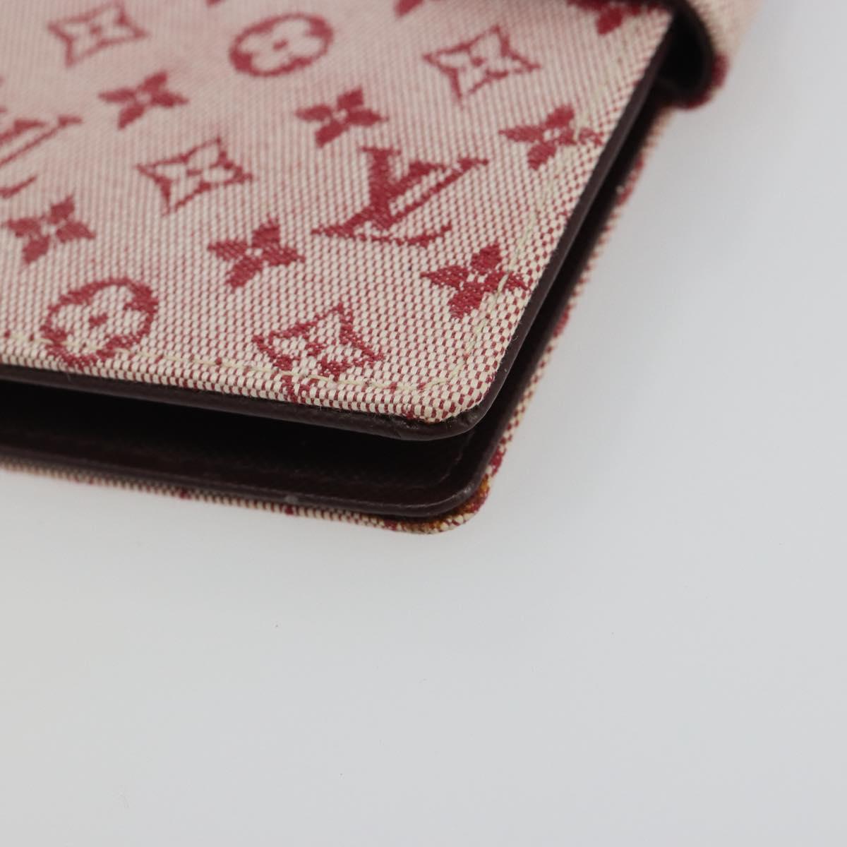 LOUIS VUITTON Monogram Mini Agenda PM Planner Cover Red R20912 LV Auth 190666