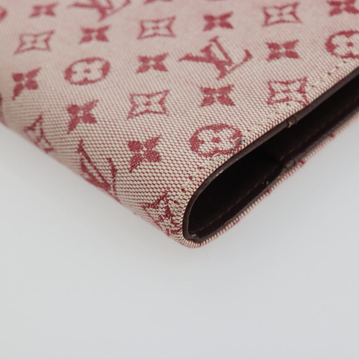 LOUIS VUITTON Monogram Mini Agenda PM Planner Cover Red R20912 LV Auth 190666