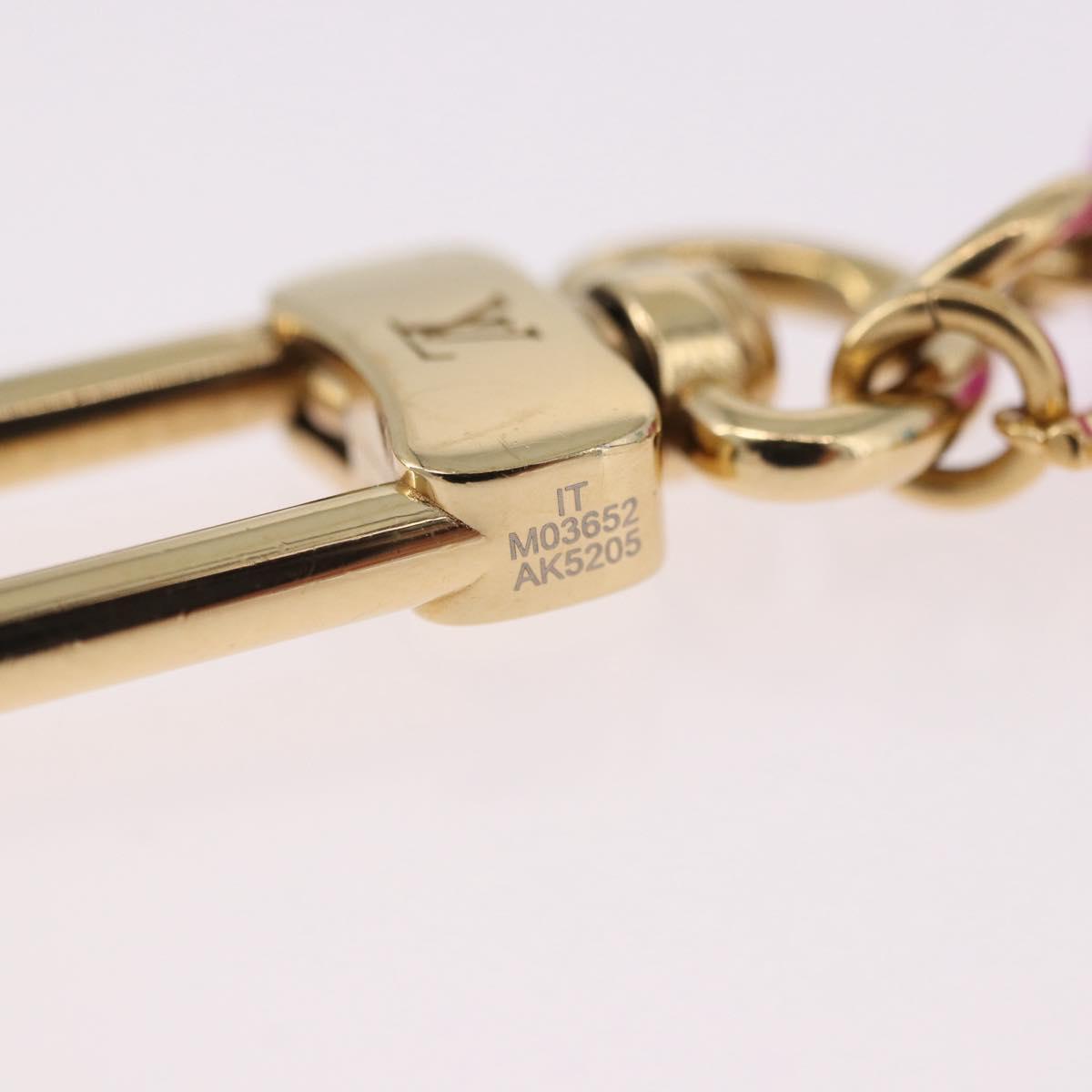 LOUIS VUITTON Bag Charm Vivienne Gummy Mini metal Rose M03652 LV Auth 190677M