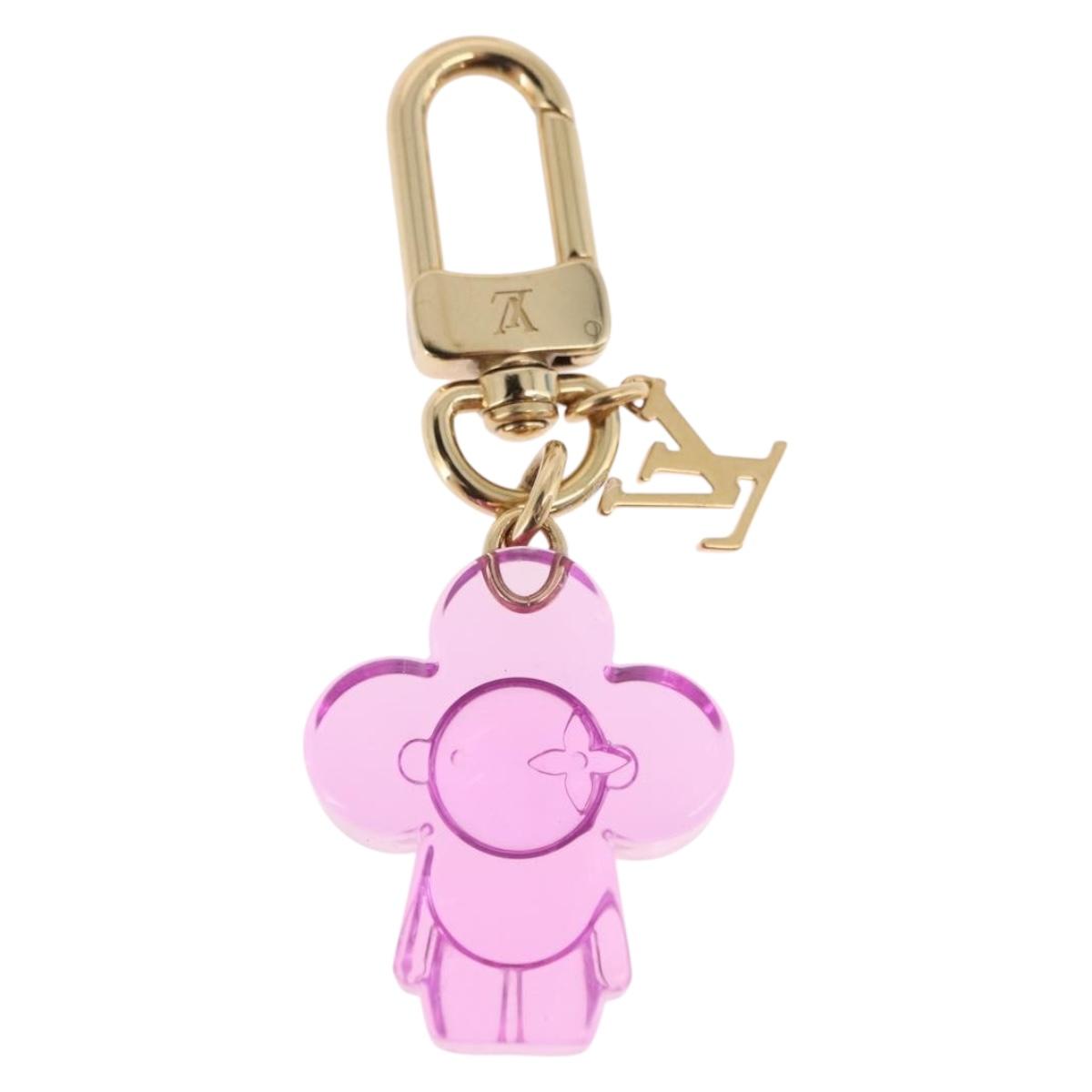 LOUIS VUITTON Bag Charm Vivienne Gummy Mini metal Rose M03652 LV Auth 190677M