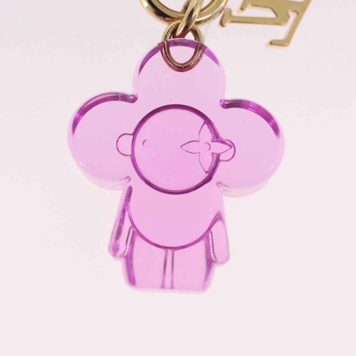 LOUIS VUITTON Bag Charm Vivienne Gummy Mini metal Rose M03652 LV Auth 190677M