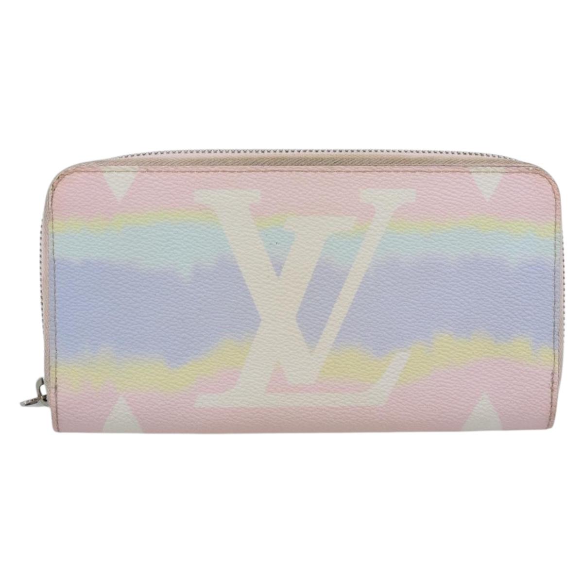 LOUIS VUITTON Monogram Escal Zippy Wallet Long Wallet Pink M69110 LV Auth 190680