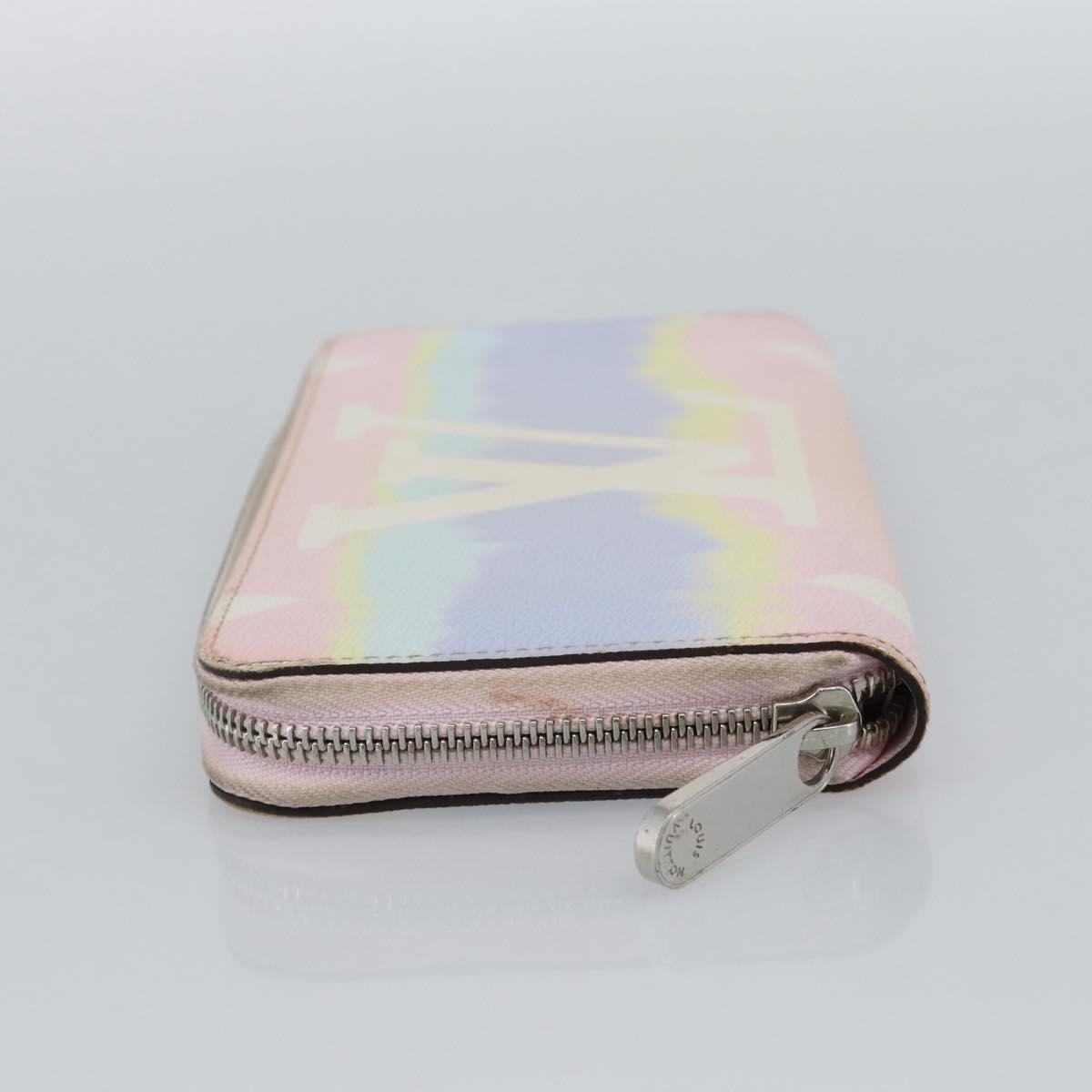 LOUIS VUITTON Monogram Escal Zippy Wallet Long Wallet Pink M69110 LV Auth 190680