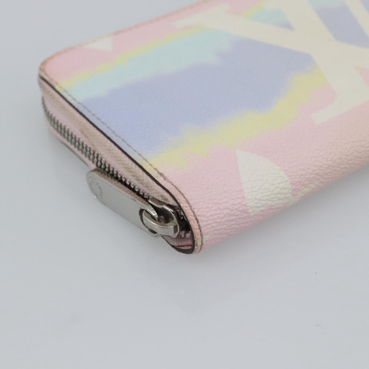 LOUIS VUITTON Monogram Escal Zippy Wallet Long Wallet Pink M69110 LV Auth 190680