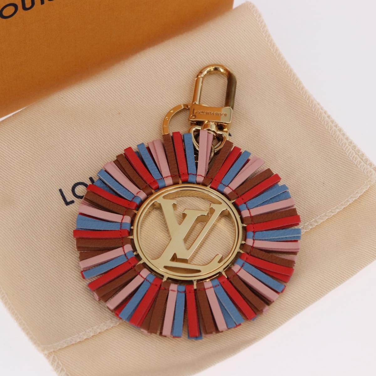 LOUIS VUITTON Porte Cles Fringe Key Holder metal Gold M68463 LV Auth 190687M