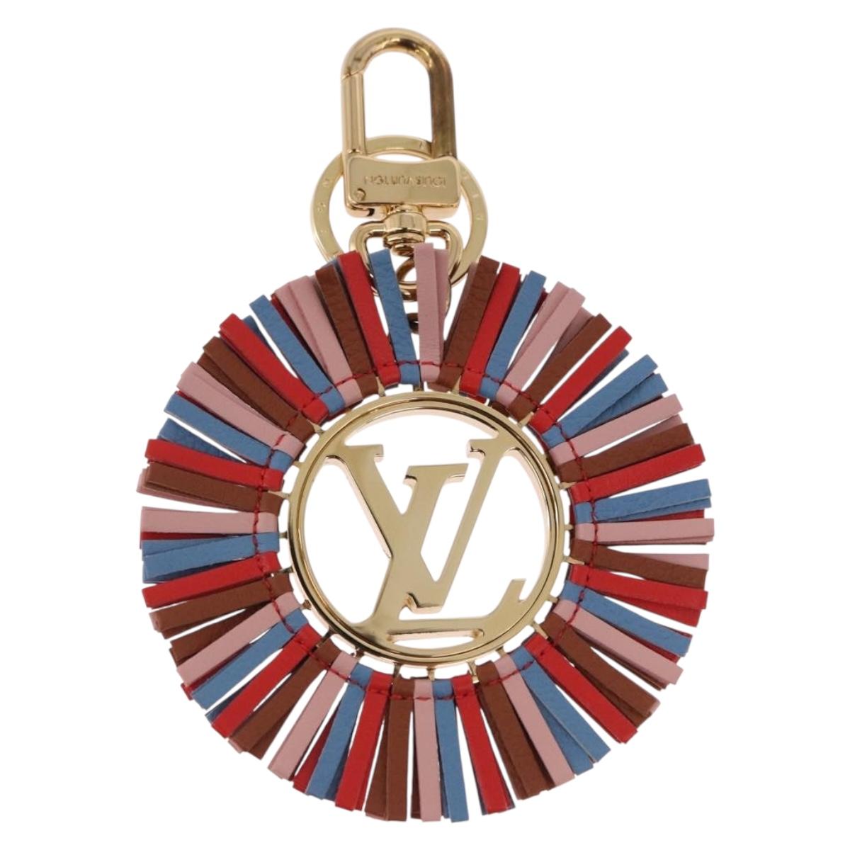 LOUIS VUITTON Porte Cles Fringe Key Holder metal Gold M68463 LV Auth 190687M
