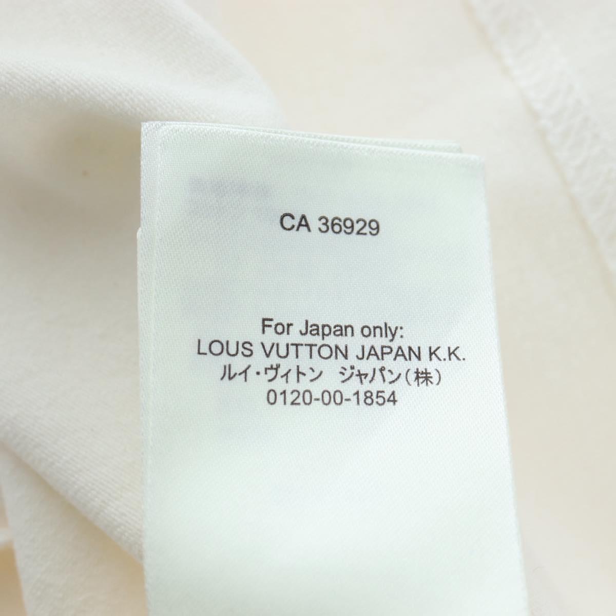 LOUIS VUITTON T Shirt Rainbow Printed T Shirt Cotton S White LV Auth 190692M