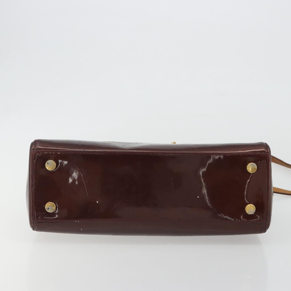 LOUIS VUITTON Monogram Vernis Blair MM Bag 2way Rouge Favist M91690 Auth 190705