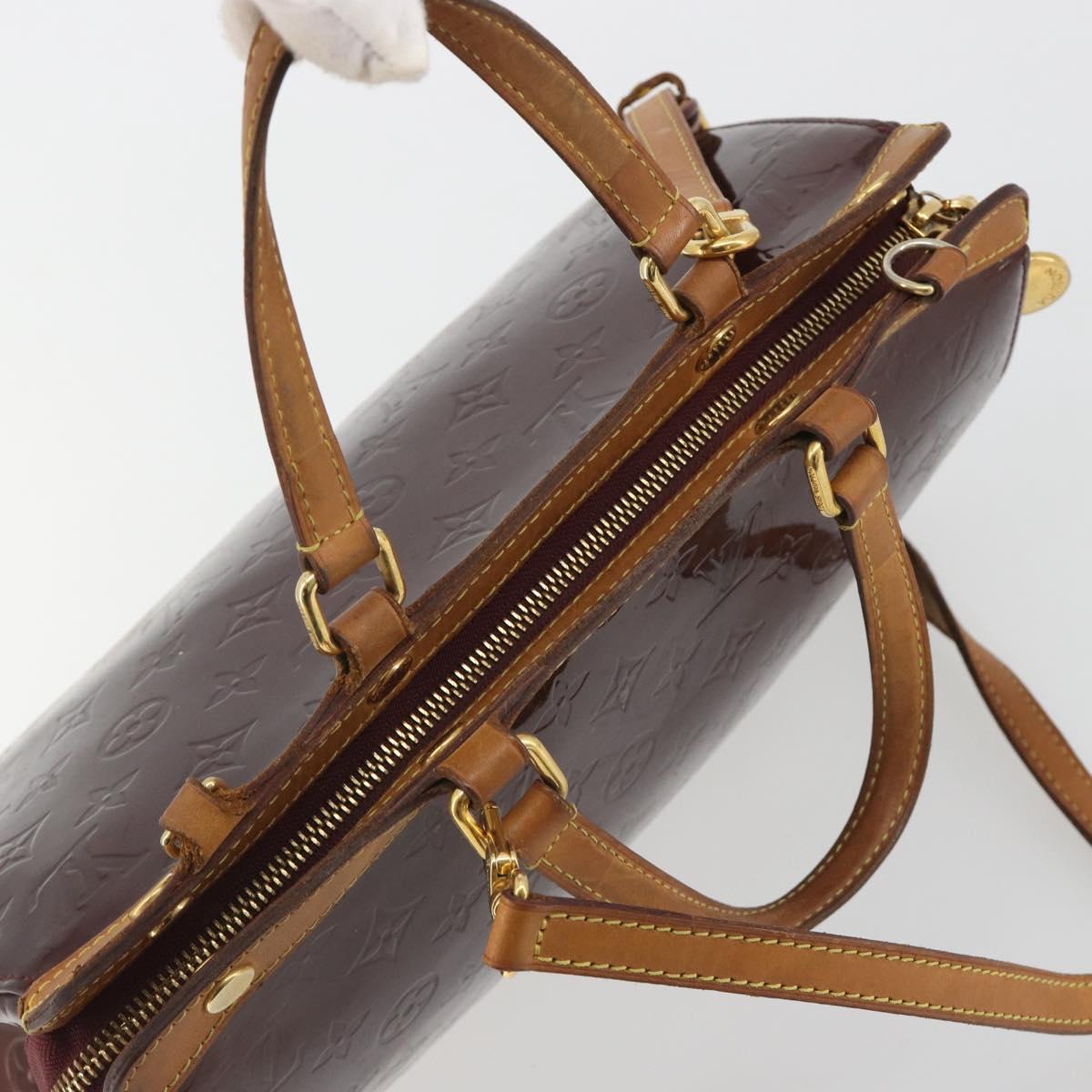 LOUIS VUITTON Monogram Vernis Blair MM Bag 2way Rouge Favist M91690 Auth 190705