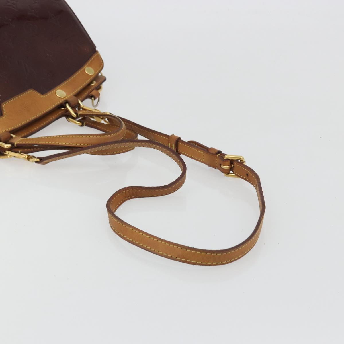 LOUIS VUITTON Monogram Vernis Blair MM Bag 2way Rouge Favist M91690 Auth 190705
