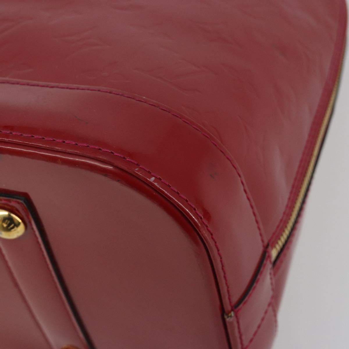 LOUIS VUITTON Monogram Vernis Alma PM Hand Bag Rose Andian M91770 Auth 190707A