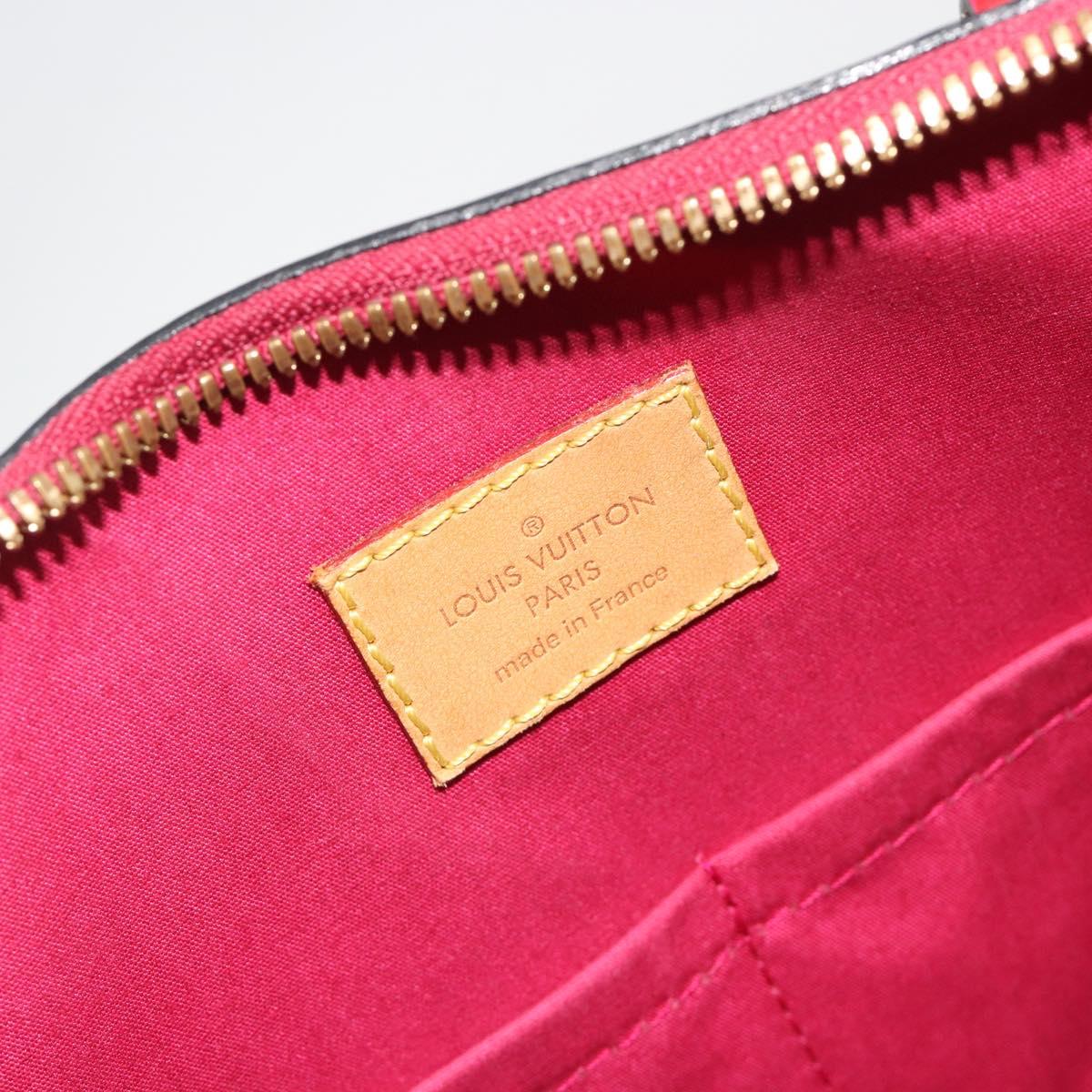 LOUIS VUITTON Monogram Vernis Alma PM Hand Bag Rose Andian M91770 Auth 190707A