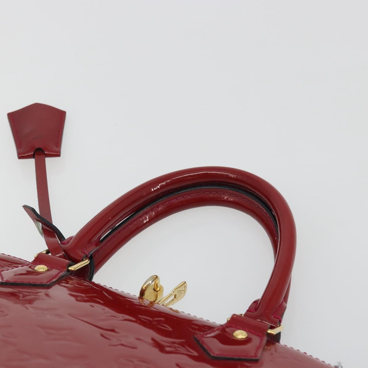 LOUIS VUITTON Monogram Vernis Alma PM Hand Bag Rose Andian M91770 Auth 190707A
