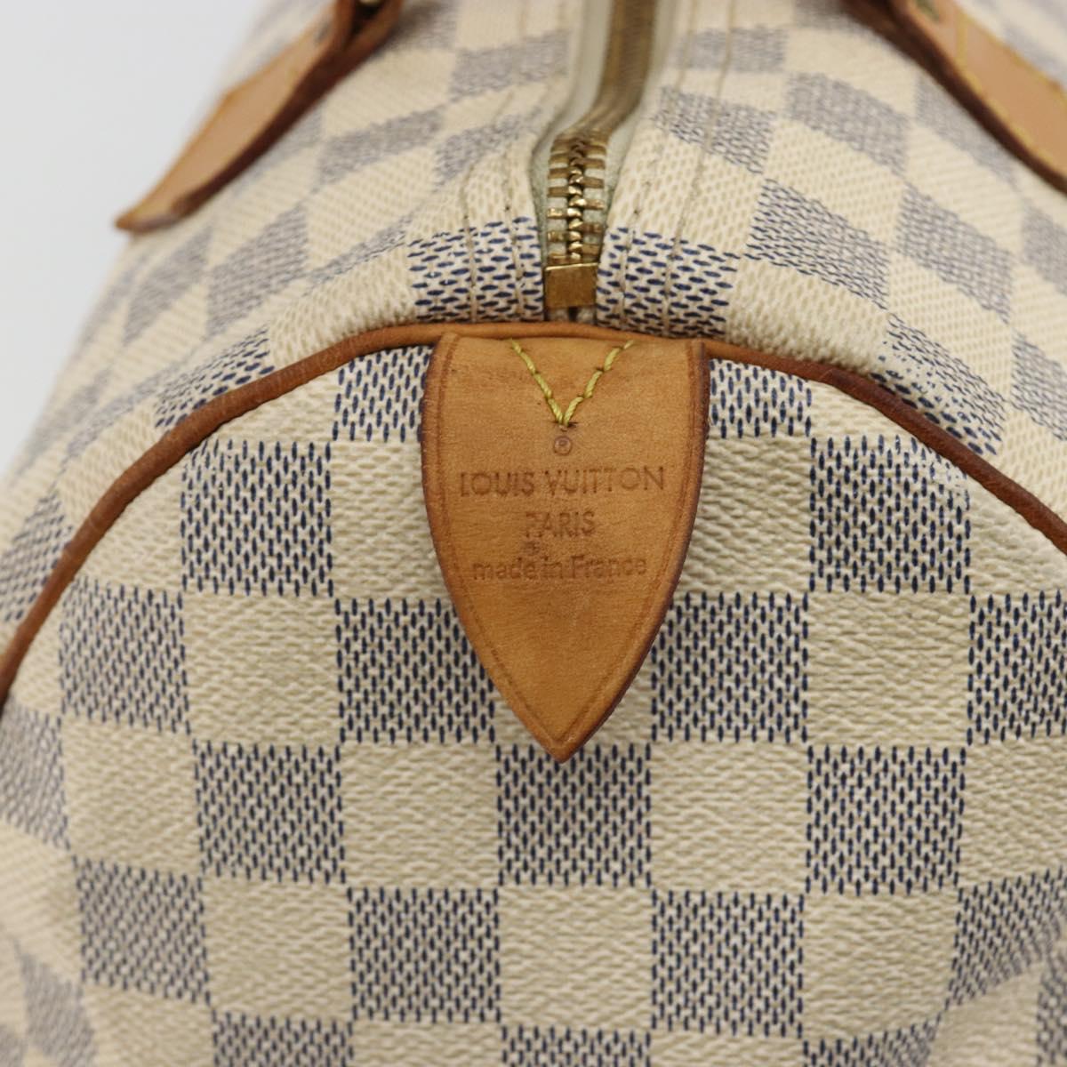 LOUIS VUITTON Damier Azur Speedy 30 Hand Bag N41533 LV Auth 190710