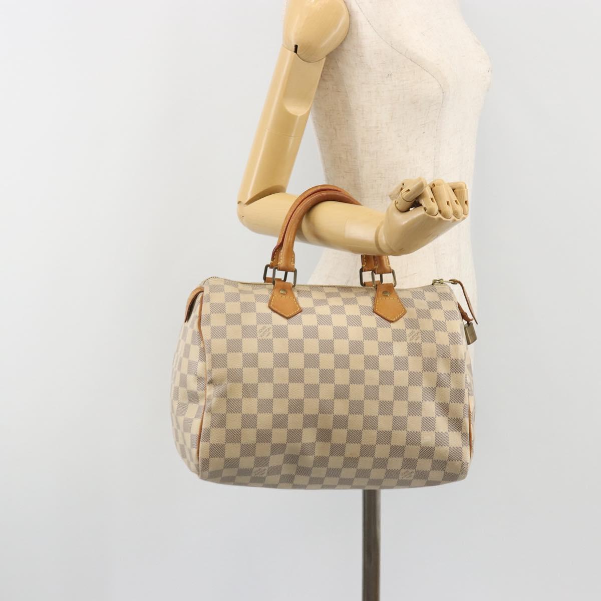 LOUIS VUITTON Damier Azur Speedy 30 Hand Bag N41533 LV Auth 190711A