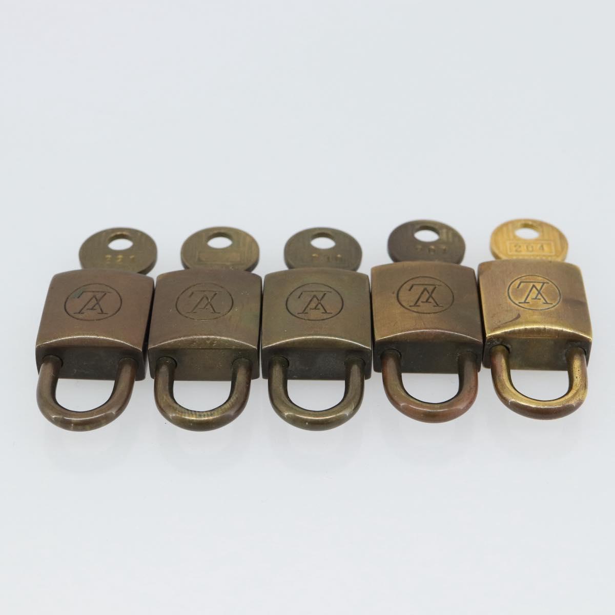 LOUIS VUITTON Padlock 10 Set Padlock metal Gold LV Auth 190721