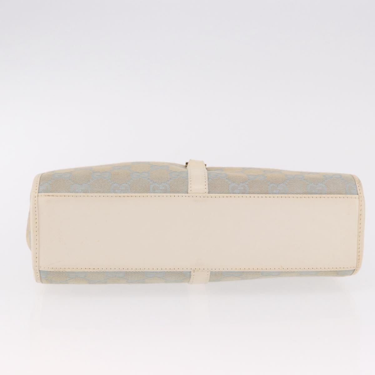 GUCCI GG Canvas Jackie Hand Bag Light Blue Gold 002 5068 Auth 190748