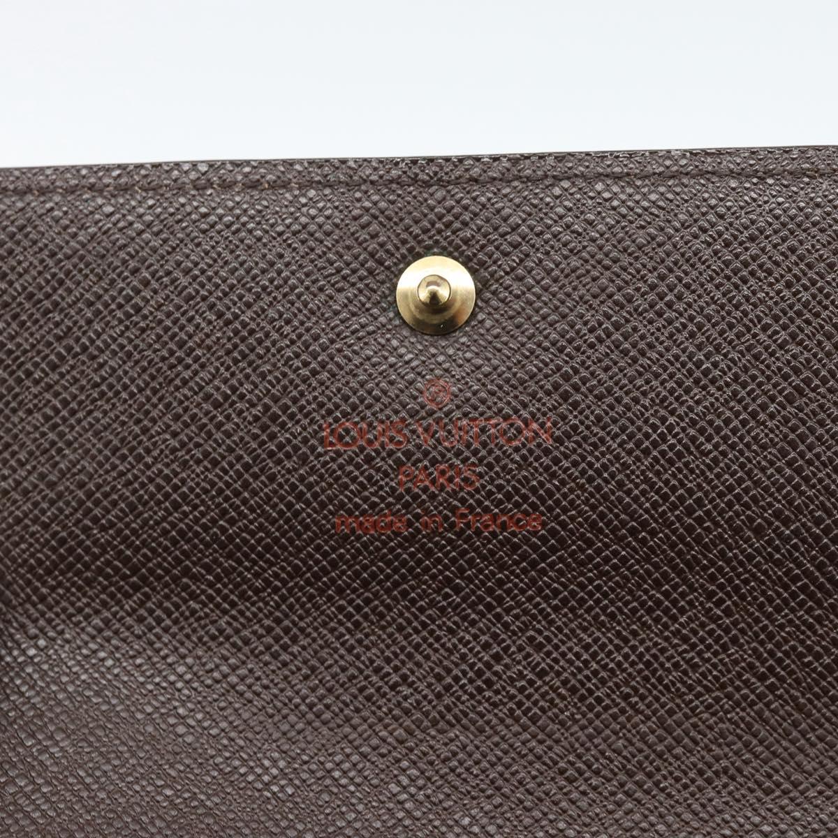 LOUIS VUITTON Damier Ebene Porte Tresor Etui Papie Wallet N61202 LV Auth 190753A