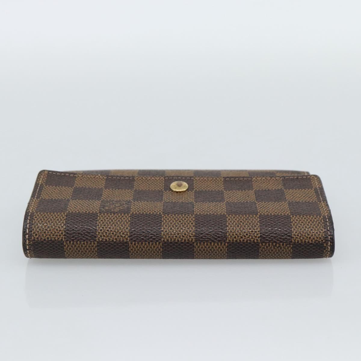 LOUIS VUITTON Damier Ebene Porte Tresor Etui Papie Wallet N61202 LV Auth 190753A