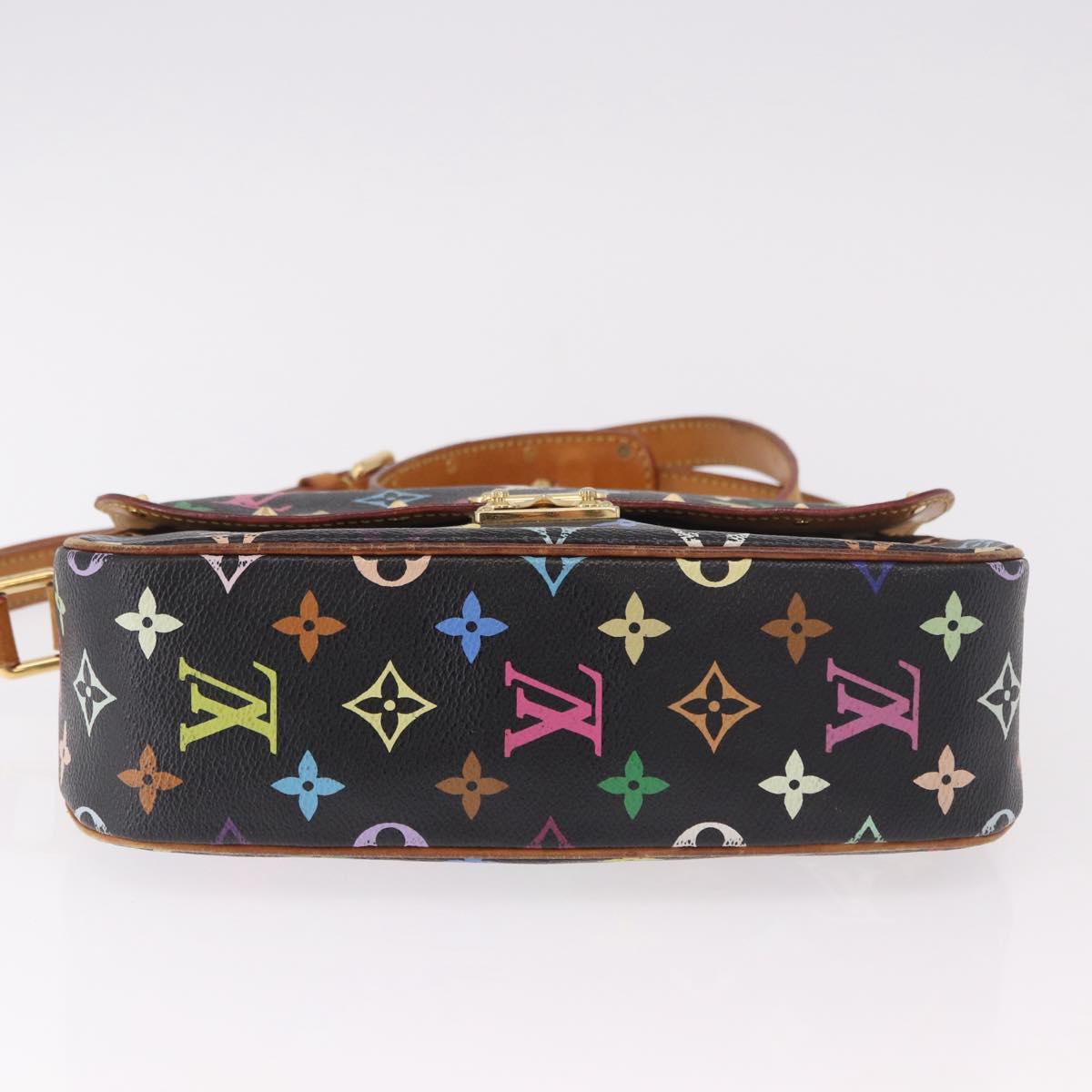 LOUIS VUITTON Monogram Multicolor Sologne Shoulder Bag Black M92639 Auth 190754