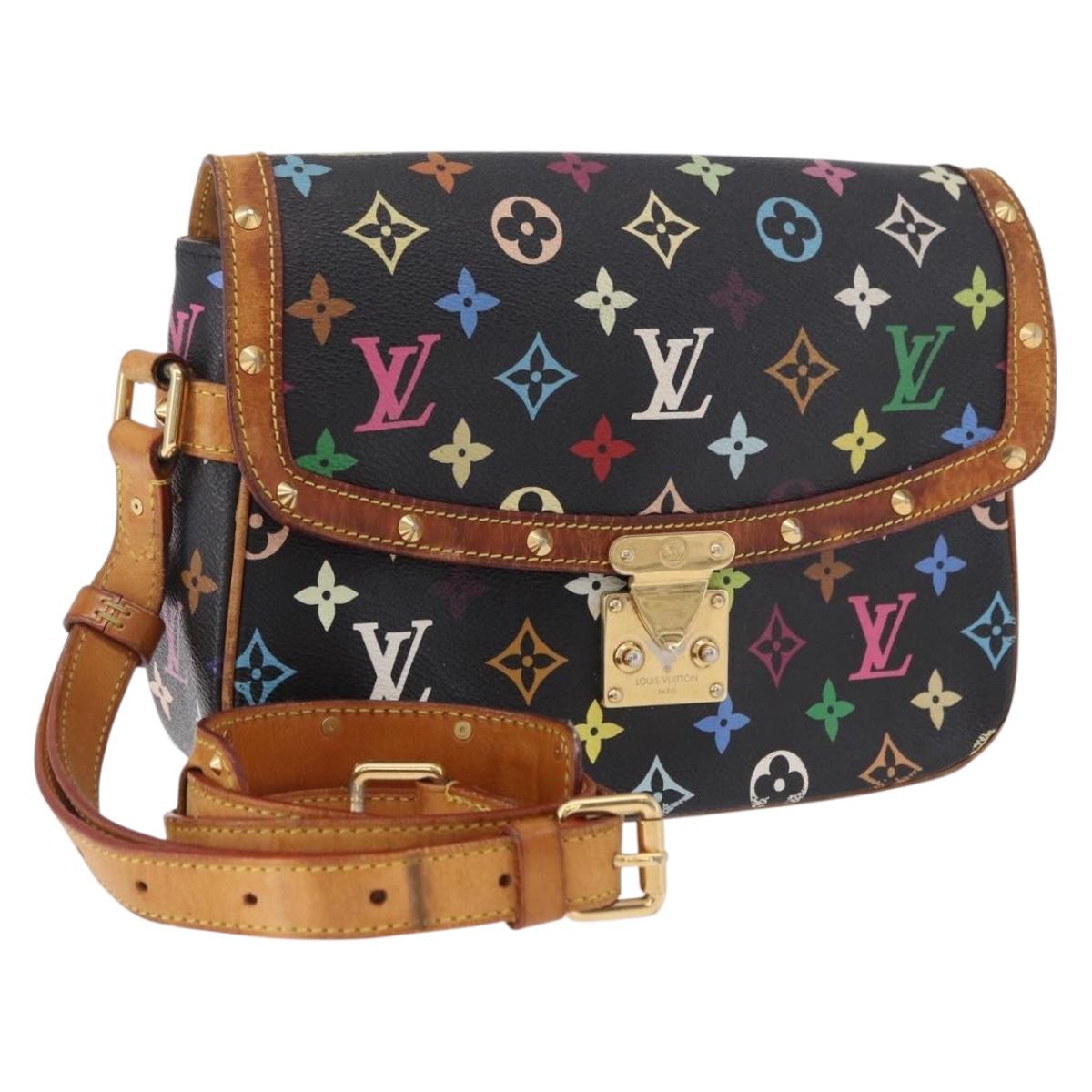LOUIS VUITTON Monogram Multicolor Sologne Shoulder Bag Black M92639 Auth 190754