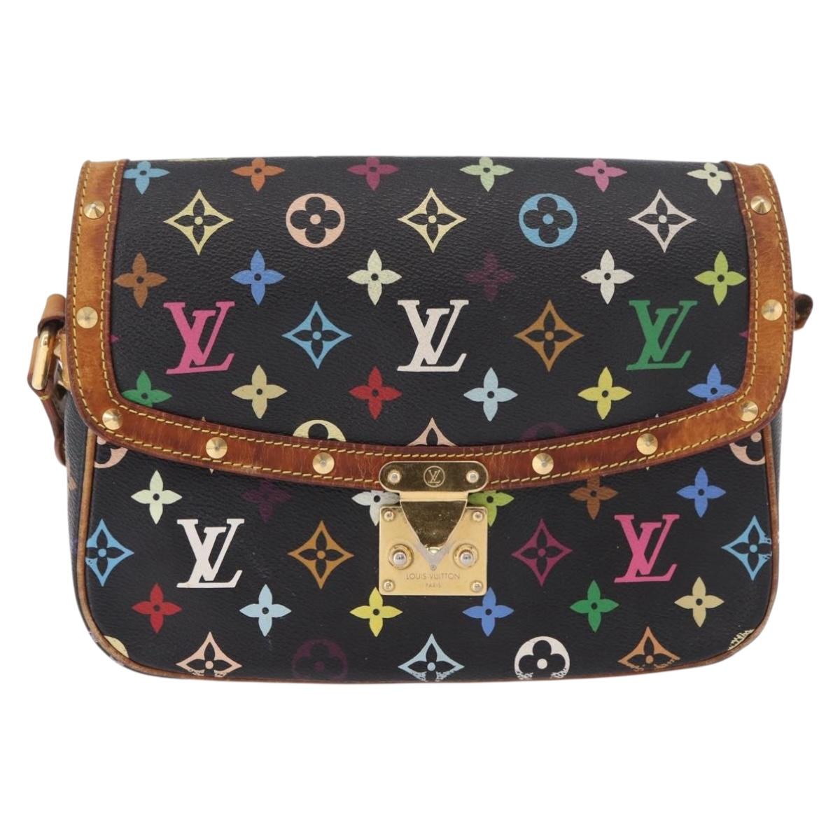LOUIS VUITTON Monogram Multicolor Sologne Shoulder Bag Black M92639 Auth 190754