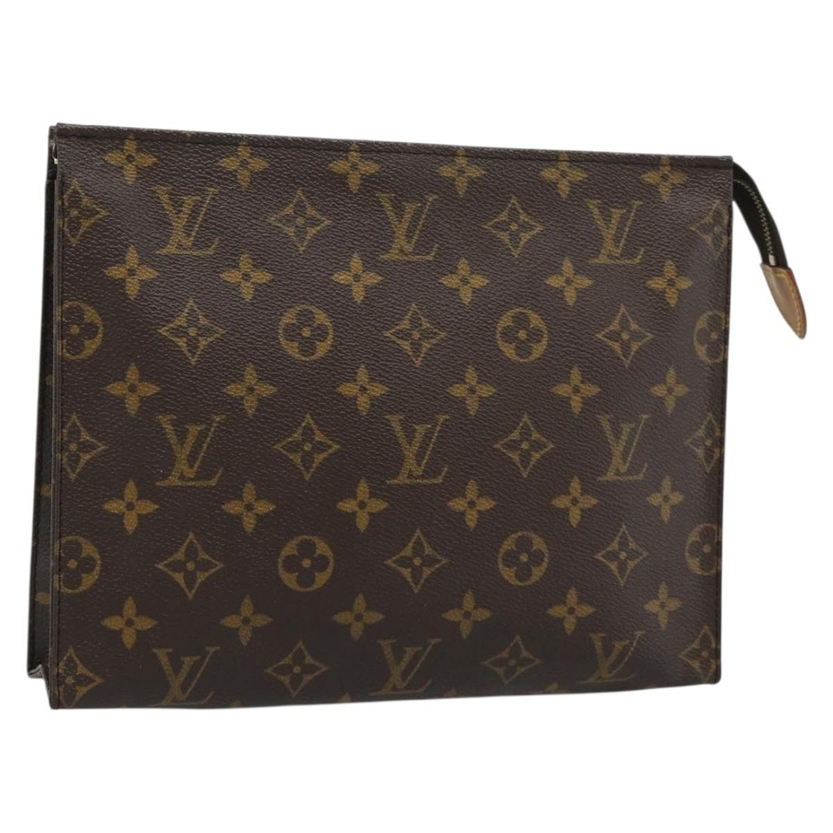 LOUIS VUITTON Monogram Poche Toilette 26 Pouch M47542 LV Auth 190759