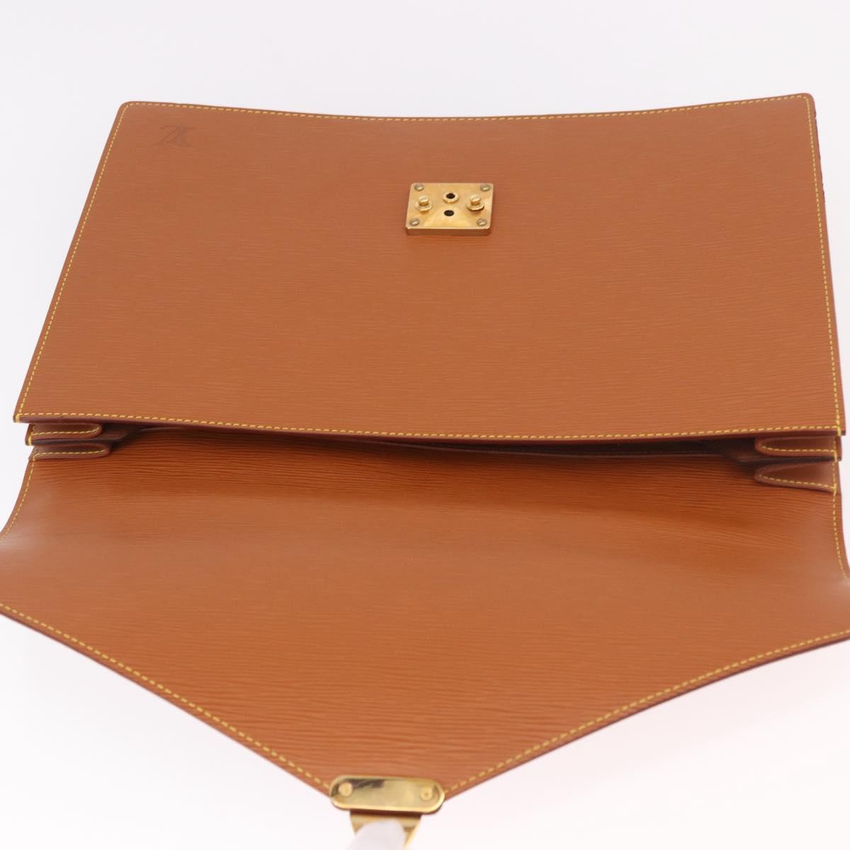 LOUIS VUITTON Epi Serviette Conseiller Briefcase Zipang Gold M54428 Auth 190766