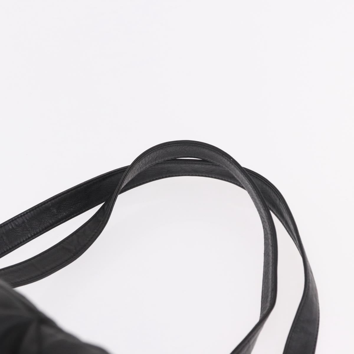 CHANEL Matelasse Chain Backpack Lamb Skin Black Gold CC Auth 190768SAV