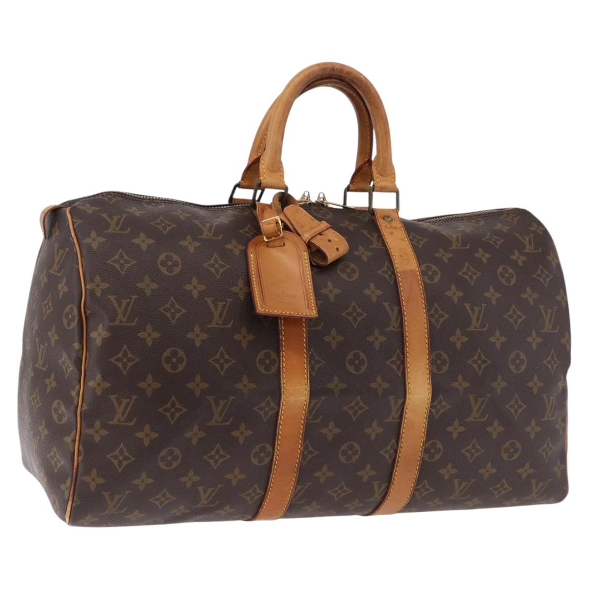 LOUIS VUITTON Monogram Keepall 45 Boston Bag M41428 LV Auth 190775