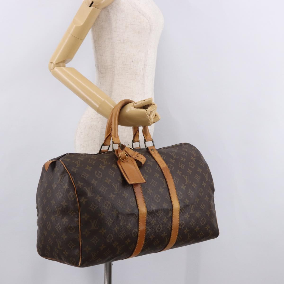 LOUIS VUITTON Monogram Keepall 45 Boston Bag M41428 LV Auth 190775