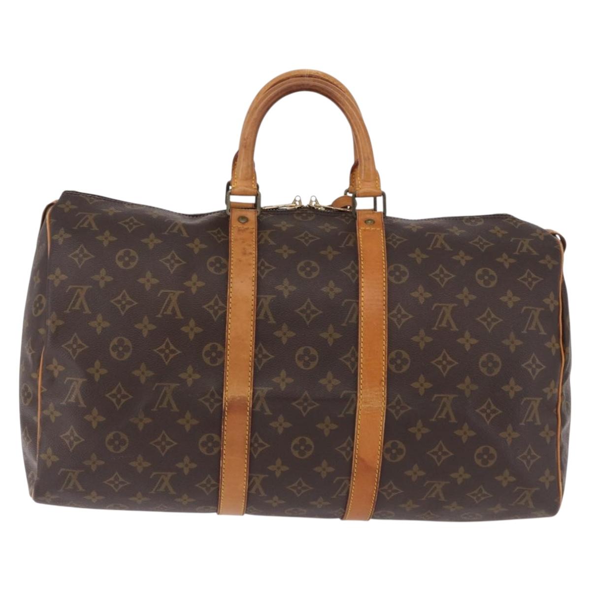 LOUIS VUITTON Monogram Keepall 45 Boston Bag M41428 LV Auth 190775