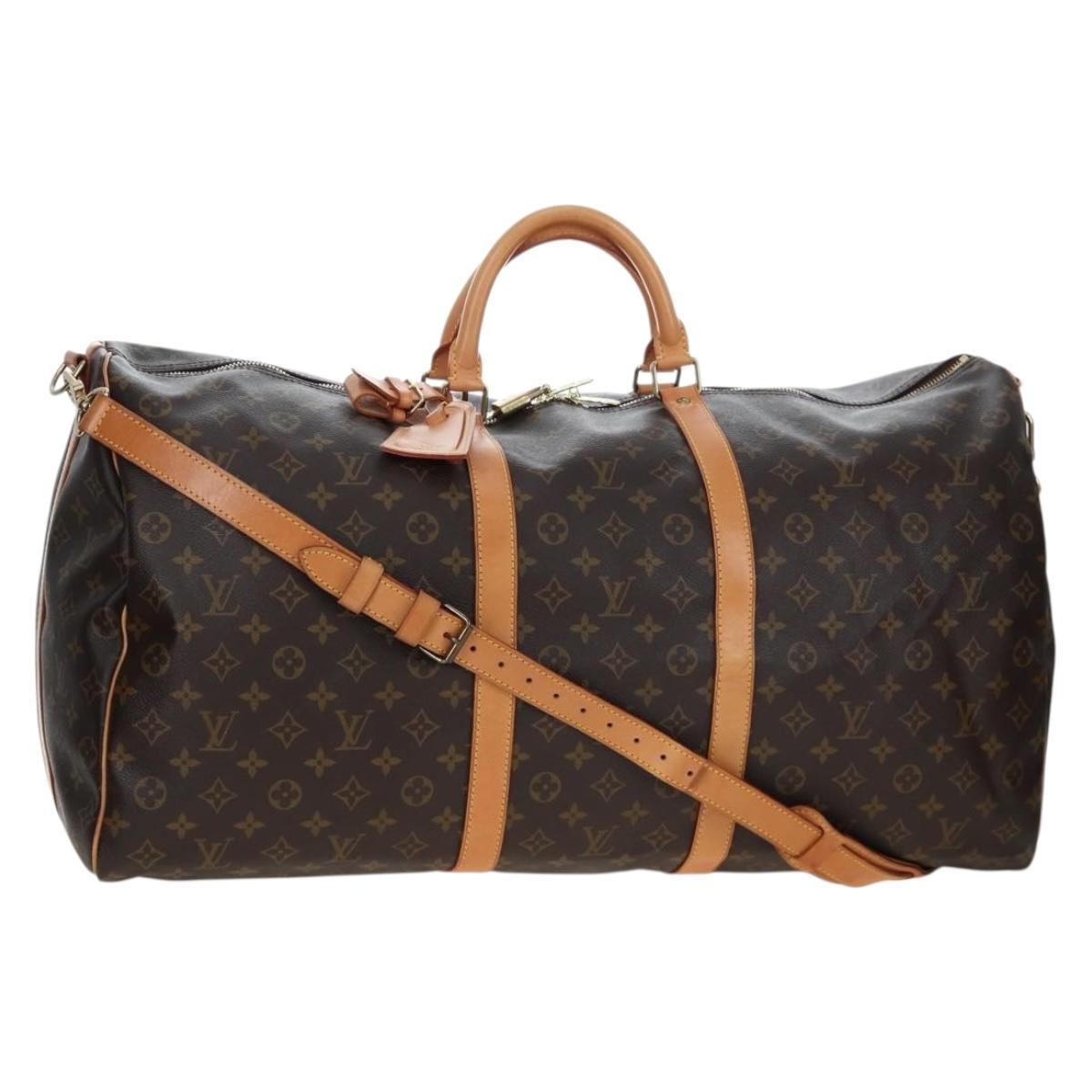 LOUIS VUITTON Monogram Keepall Bandouliere 60 Bag M41412 LV Auth 190778SAV