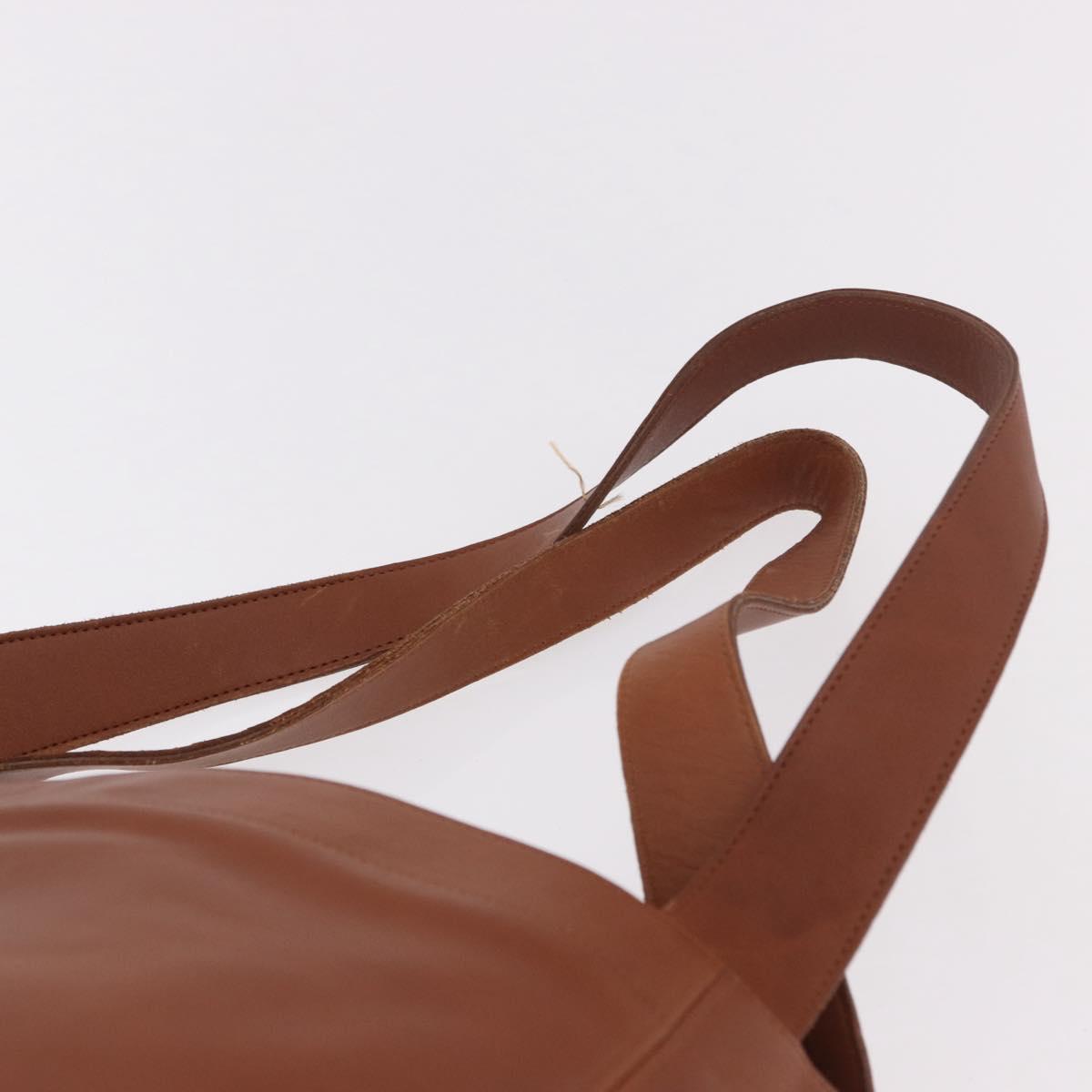 Coach Tote Bag Leather Brown Gold Auth 190783