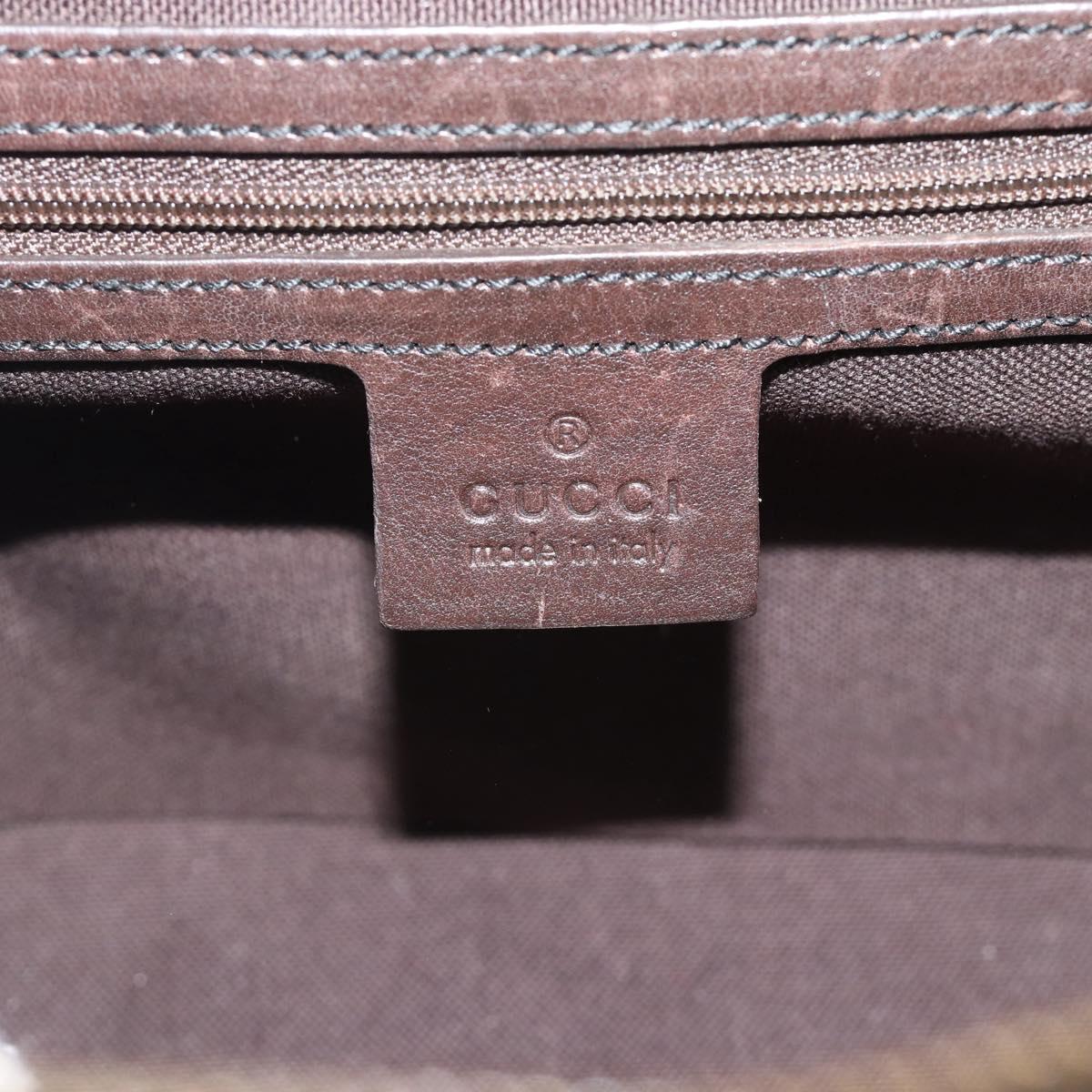 GUCCI GG Crystal Hand Bag Coated Canvas Beige Gold 209600 Auth 190792