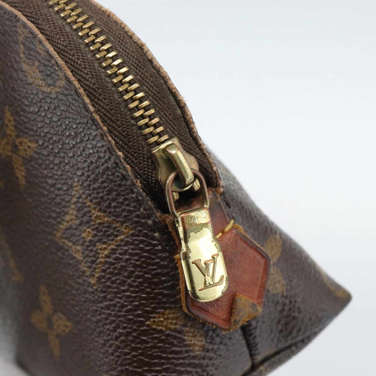 LOUIS VUITTON Monogram Pochette Cosmetic PM Cosmetic Pouch M47515 LV Auth 190793
