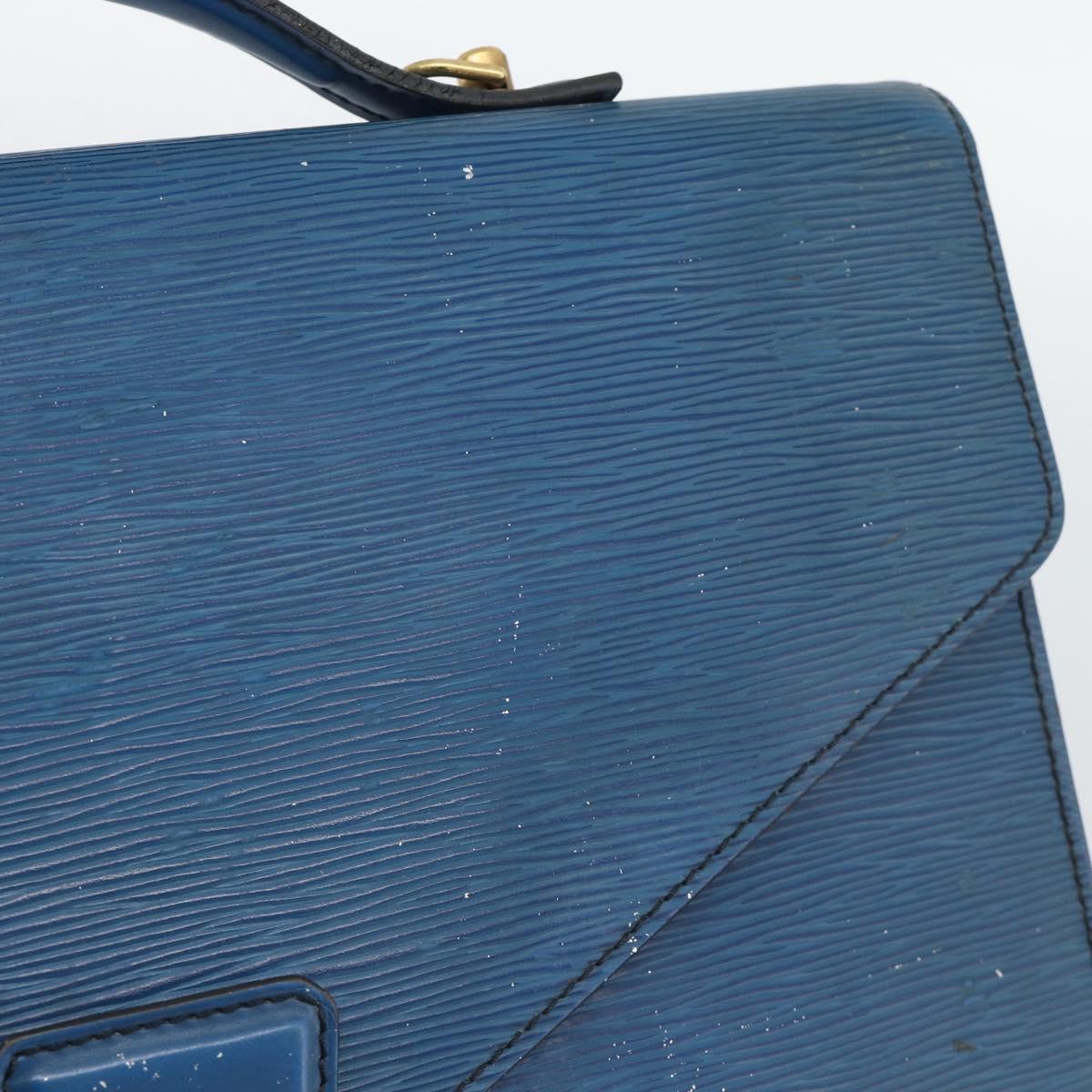 LOUIS VUITTON Epi Porte Documents Bandouliere Bag Toledo Blue LV Auth 190800