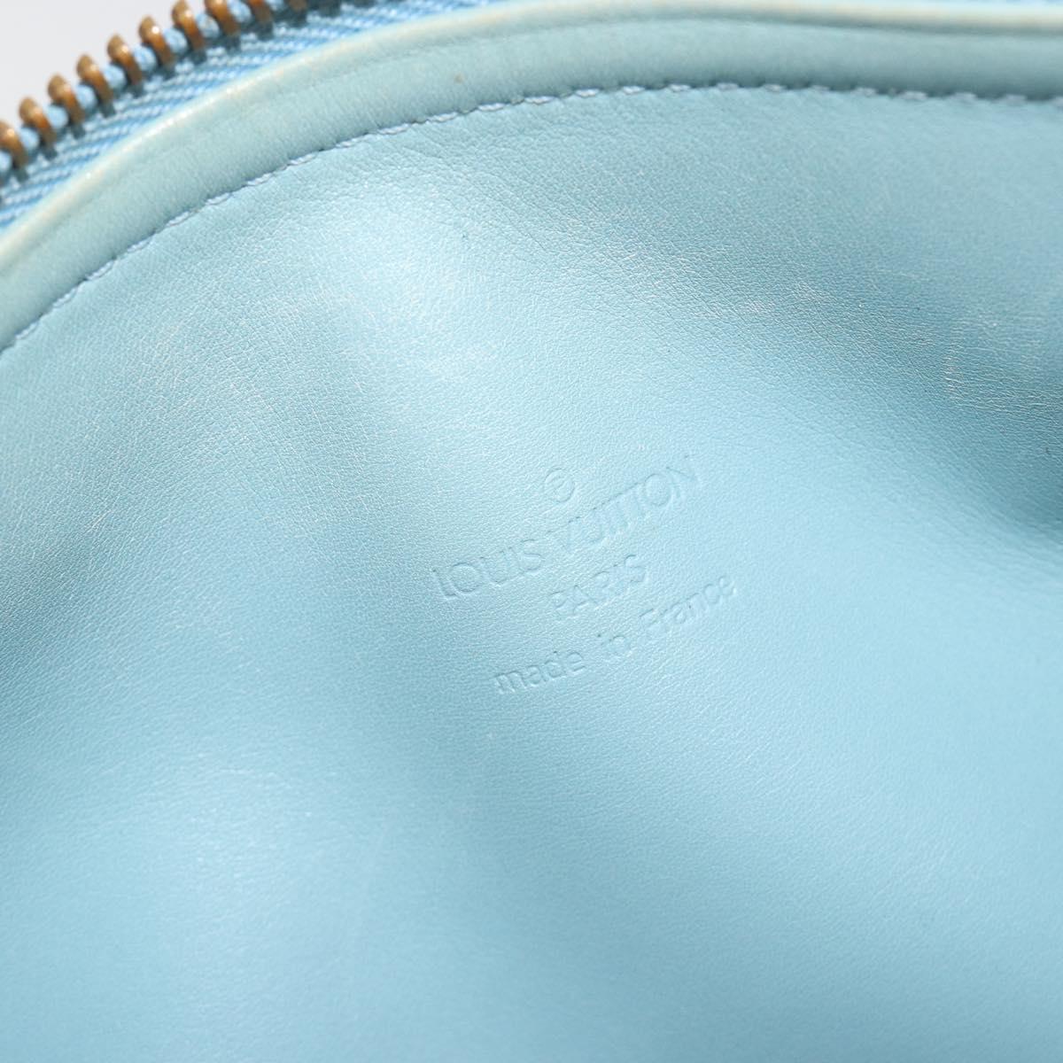 LOUIS VUITTON Monogram Vernis Bedford Hand Bag Baby Blue M91007 LV Auth 190801